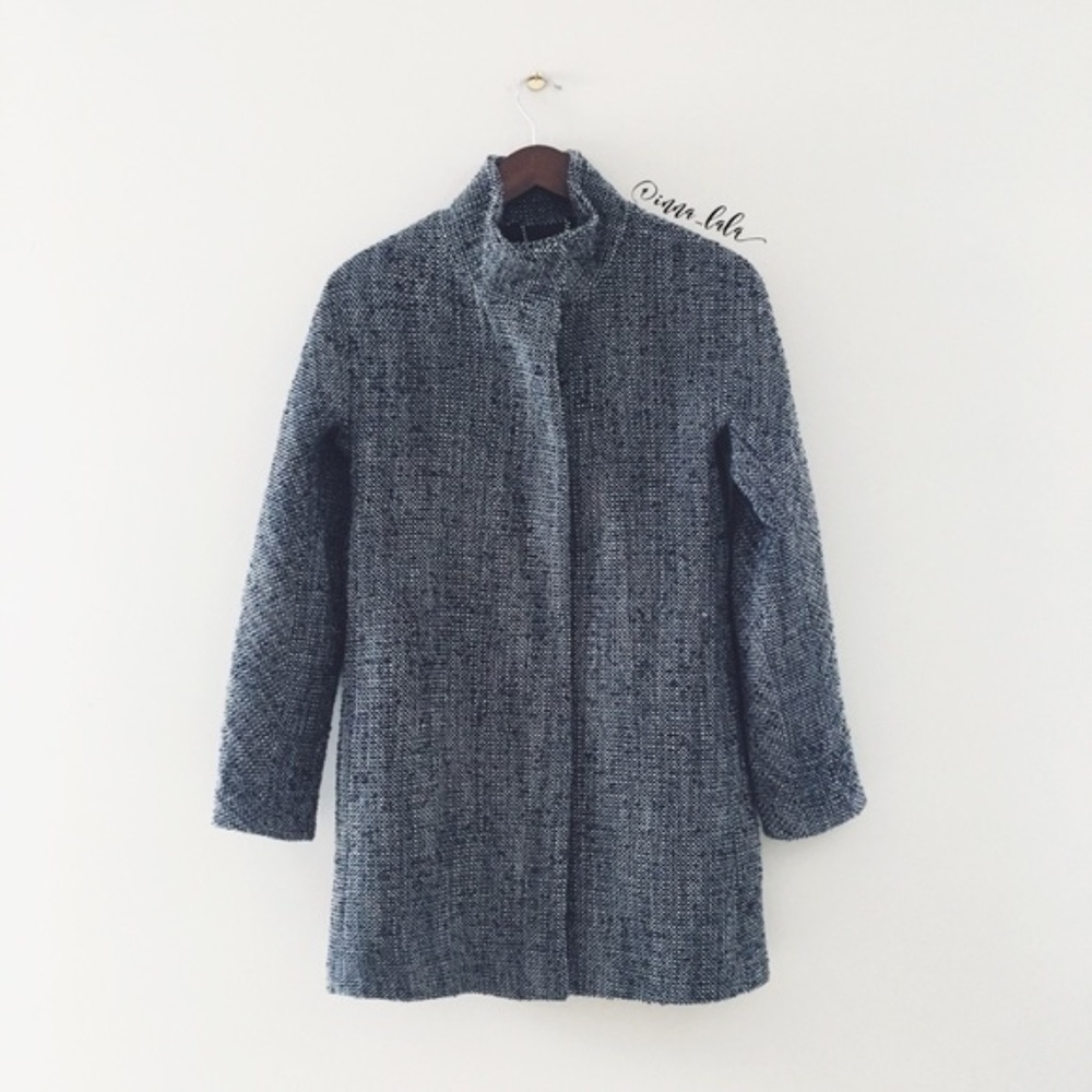 Express Tweed Cocoon Duffle Coat Jacket XS